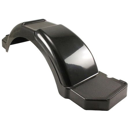 C.E. Smith Fender, 40-1/8 in. x 10 in. x 10-1/4 in., with Step Pad & Skirt, 13 in. Tire, Black, 300 lb wgt capacity 19503